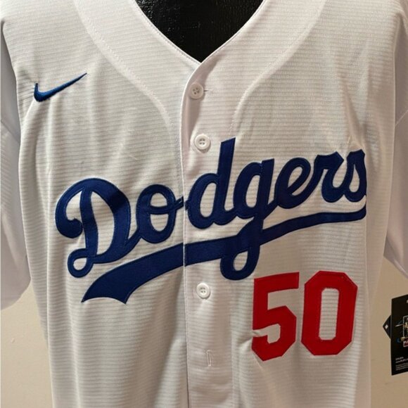Los Angeles Dodgers Mookie Betts # 50 Jersey , Unisex - Picture 12 of 16